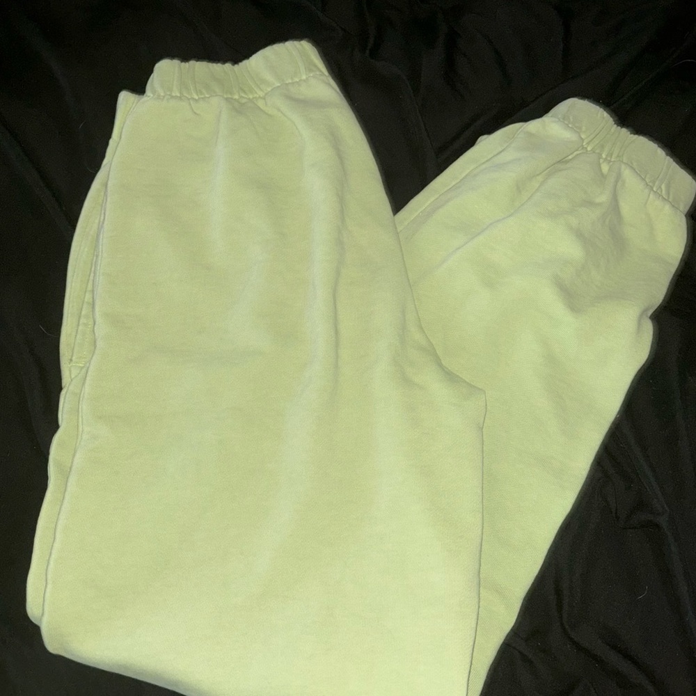 Neon green brandy Melville sweatpants